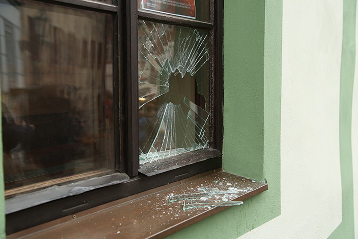 A2B Glass are able to board up broken windows while they are being repaired in Lower Sunbury.